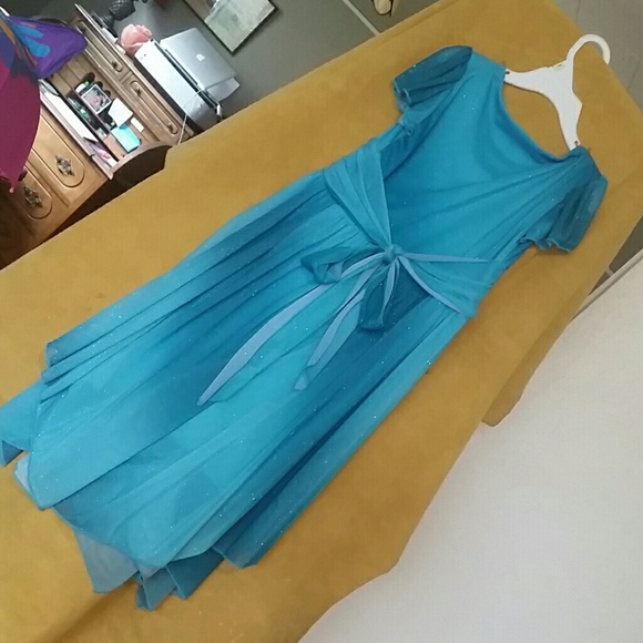 DAZZLING TEAL DRESS - Picture 4 of 4